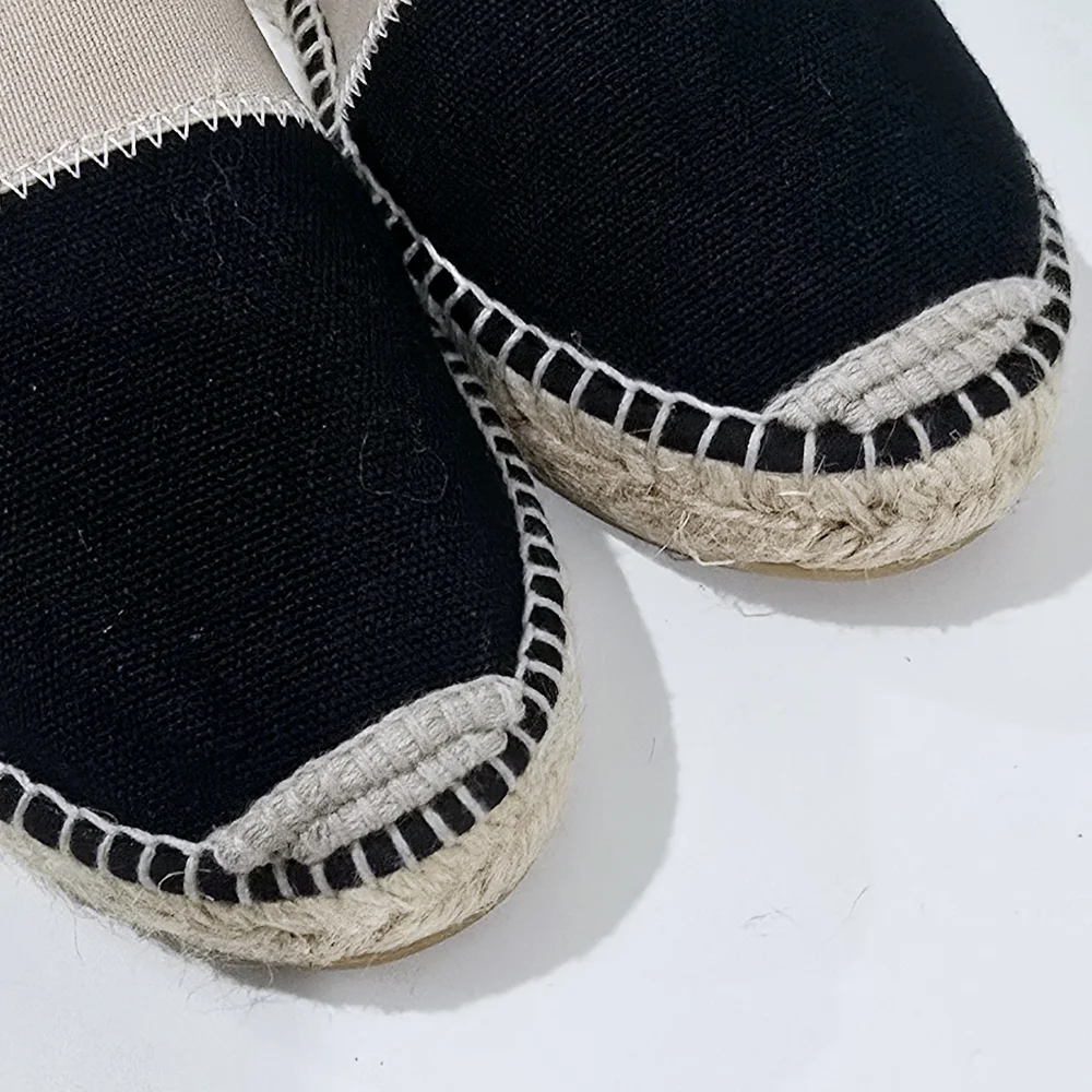 New! Viscata Ventosa Black Flat Espadrille